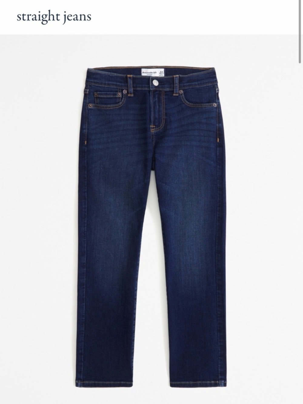abercrombie boys Straight Jeans - 7/8 Regular dark wash
